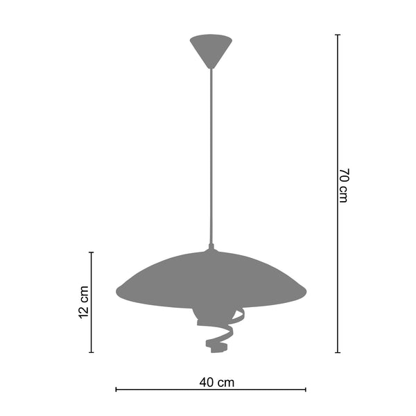 <tc>Suspensão NINFA  40cm - 1 Luz  </tc>