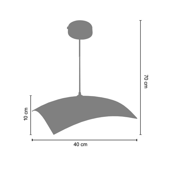 Suspension QUADRO 40cm - 1 Lumière