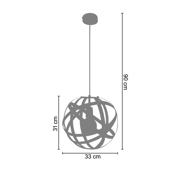 <tc>Suspensão VESUVIO  33cm - 1 Luz  </tc>