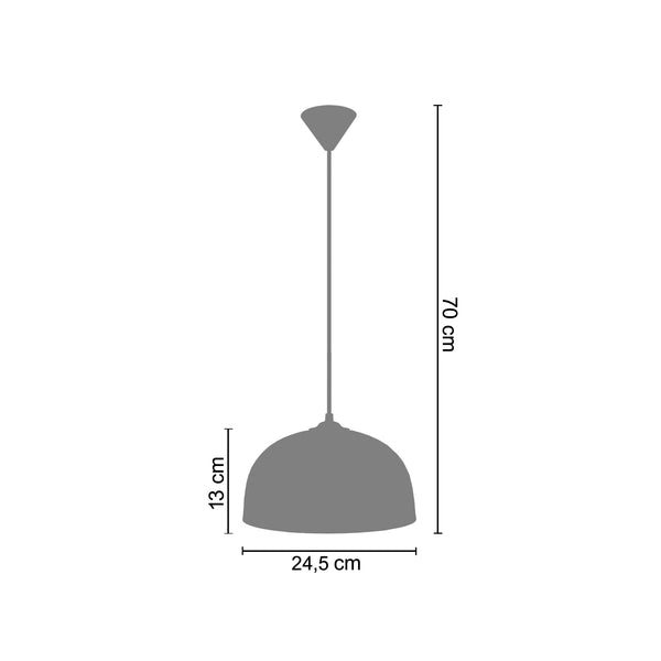 Suspension HALF-BALL 27cm - 1 Lumière