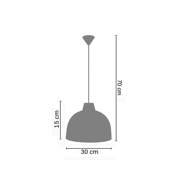 Suspension HALF-BALL 27cm - 1 Lumière