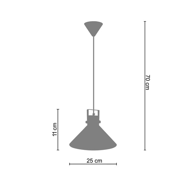 <tc>Suspensão POULIES CÔNE  25cm - 1 Luz  </tc>