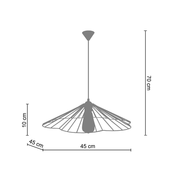 Suspension FIORE  45cm - 1 Lumière