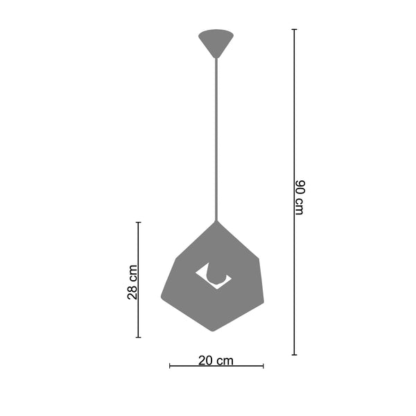 Suspension OSCAR DIAGONAL 20  - 1 Lumière