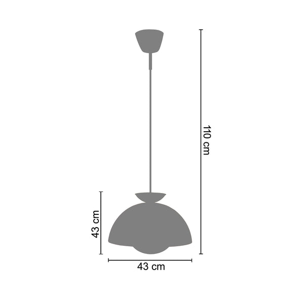 Suspension AGATA 43cm - 1 Lumière