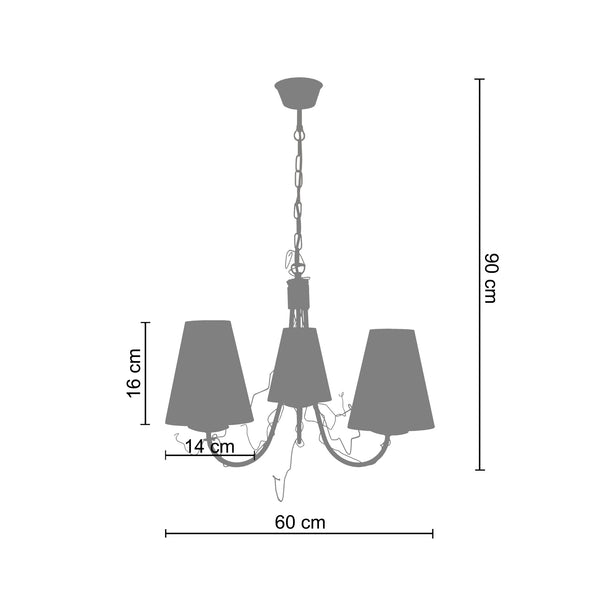 <transcy>Candeeiro de Teto ACTUELLE  46cm - 5 Luz - SKU 20965</transcy>