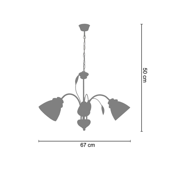 Lustre LORENA  67cm - 3 Lumières