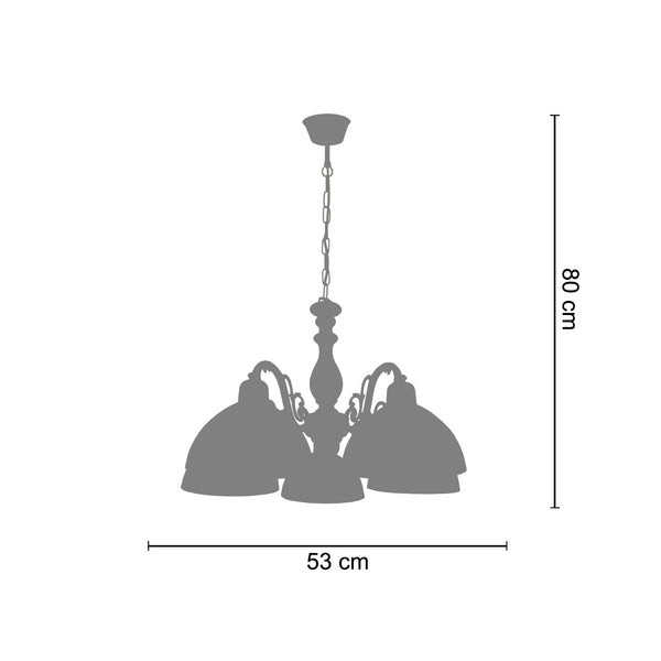 <transcy>Candeeiro de Teto ACTUELLE  46cm - 5 Luz - SKU 20965</transcy>