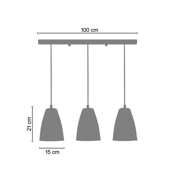 <transcy>Candeeiro de Teto LARSEN  30cm - 3 Luz  </transcy>