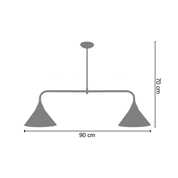 Lustre TOMBANTE  90cm - 2 Lumières