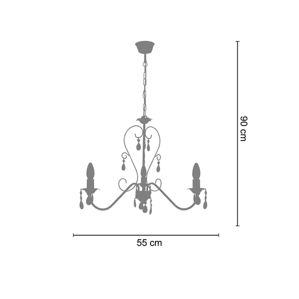 <transcy>Candeeiro de Teto ACTUELLE  46cm - 5 Luz - SKU 20965</transcy>