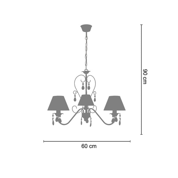 <transcy>Candeeiro de Teto ACTUELLE  46cm - 5 Luz - SKU 20965</transcy>