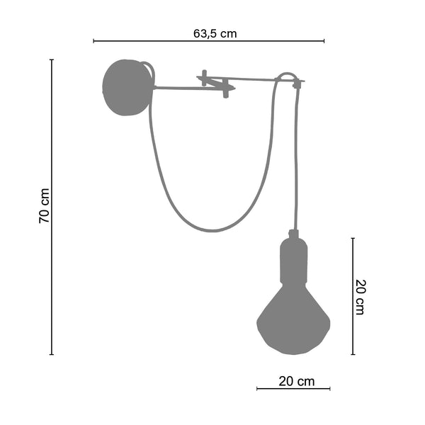 <transcy>Aplique KRAKE  20cm - 1 Luz </transcy>