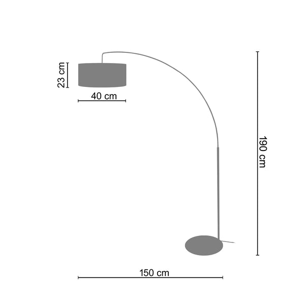 Lampadaire HAMILTON A 40cm - 1 Lumière