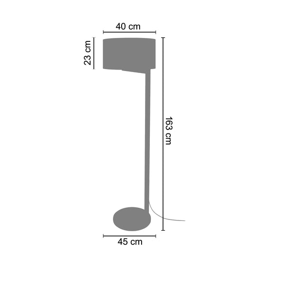 <transcy>Candeeiro Pé Alto CASHEMIRE  45cm - 1 Luz - </transcy>