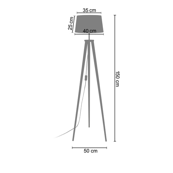 <tc>Candeeiro Pé Alto UTGARD  50cm - 1 Luz  </tc>