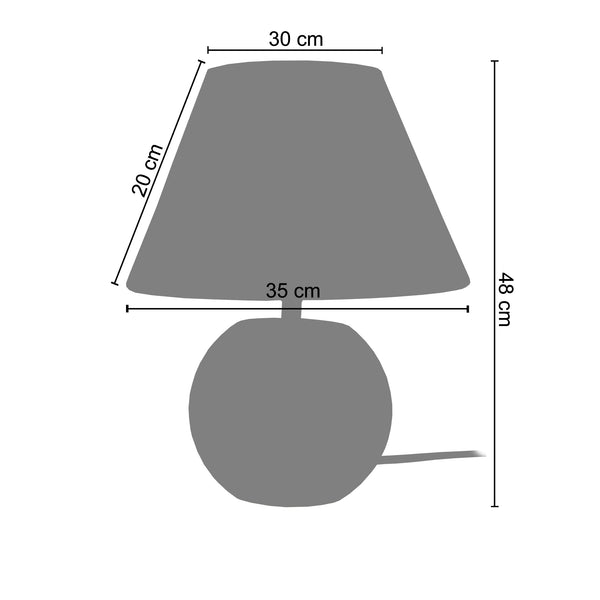 <transcy>Candeeiro de Mesa COLLO QUADRATTO  40cm - 1 Luz </transcy>