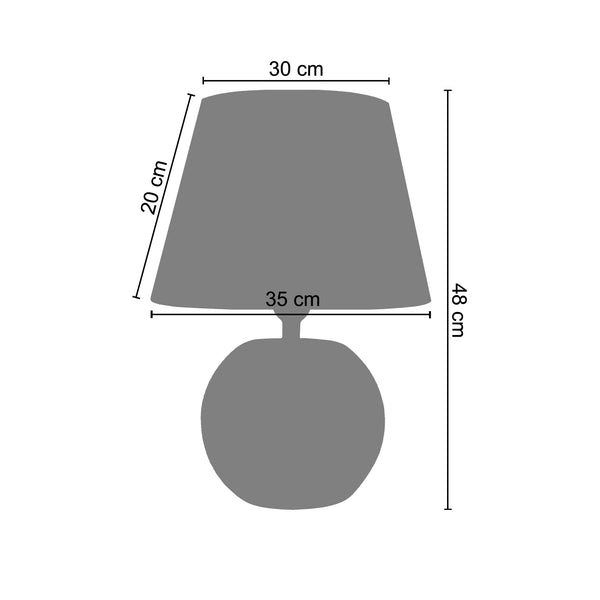 <transcy>Candeeiro de Mesa COLLO QUADRATTO  40cm - 1 Luz </transcy>