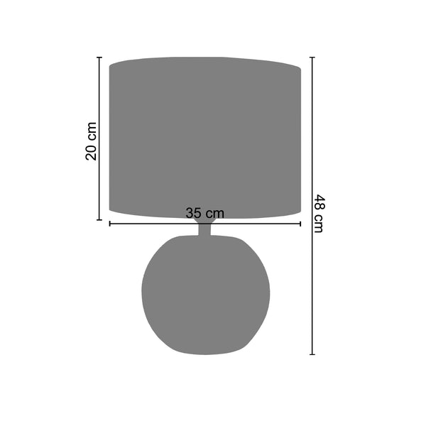 <transcy>Candeeiro de Mesa COLLO QUADRATTO  40cm - 1 Luz </transcy>