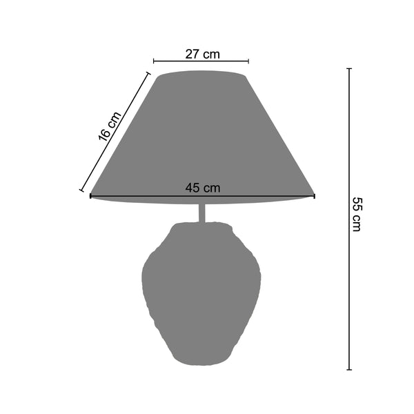 <transcy>Candeeiro de Mesa TROMPETA-CORDES   30cm - 1 Luz </transcy>