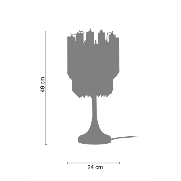 <transcy>Candeeiro de Mesa CRISTAL 24cm - 1 Luz </transcy>