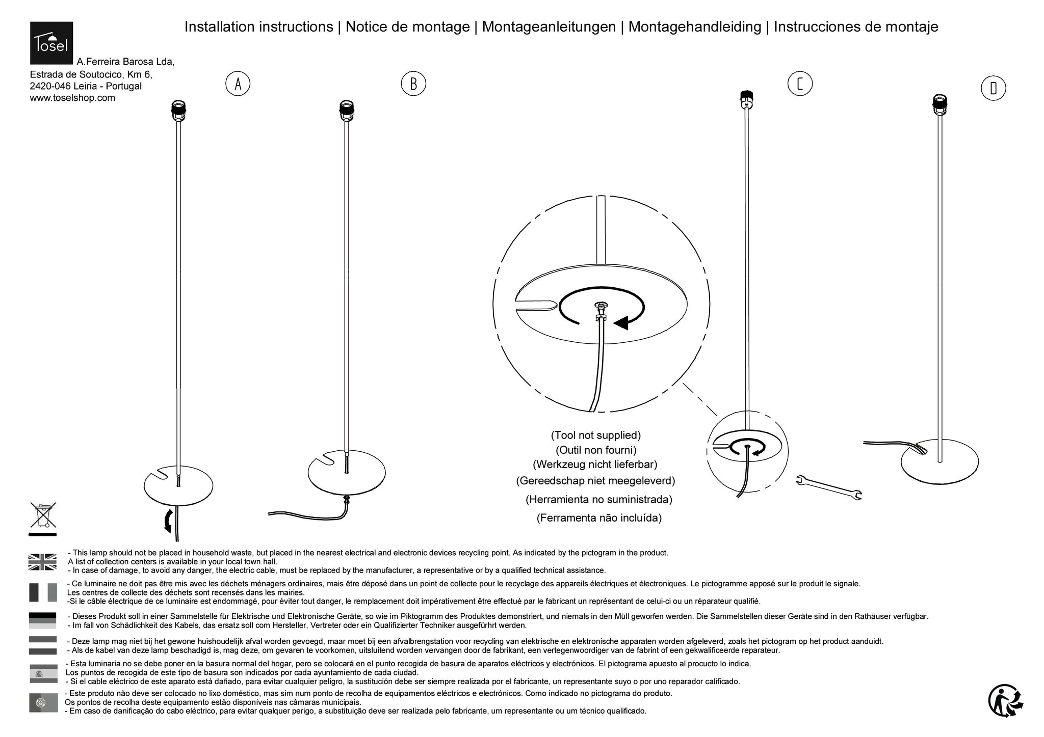 Lampadaires Instructions