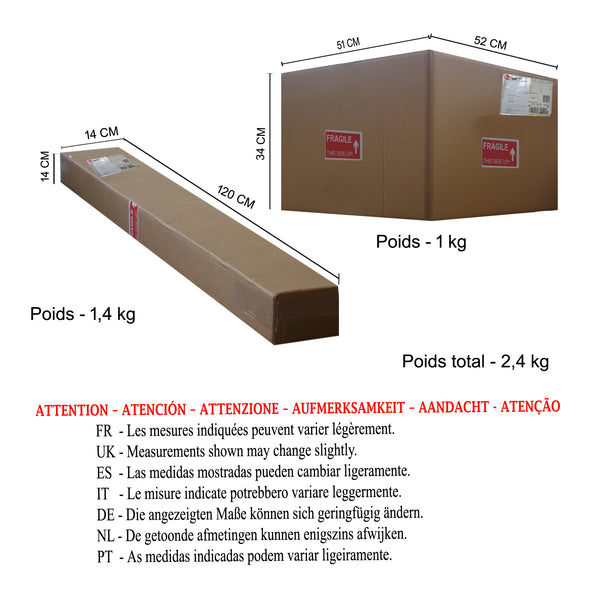 <tc>Candeeiro Pé Alto UTGARD  50cm - 1 Luz  </tc>