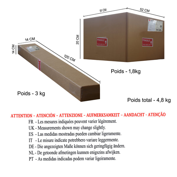 <transcy>Candeeiro Pé Alto TRESSÉ-RANGOON A  40cm - 1 Luz </transcy>