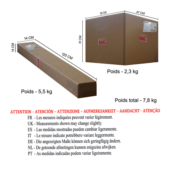 <transcy>Candeeiro Pé Alto IDUN B  50cm - 1 Luz  </transcy>