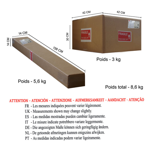 Lampadaire TRIBERG 40cm - 1 Lumière