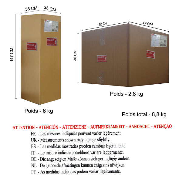 <transcy>Candeeiro pé alto TANDEM 50cm - 2 Luzes </transcy>