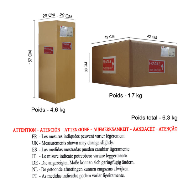 <transcy>Candeeiro Pé Alto VIDAR 1  40cm - 1 Luz </transcy>