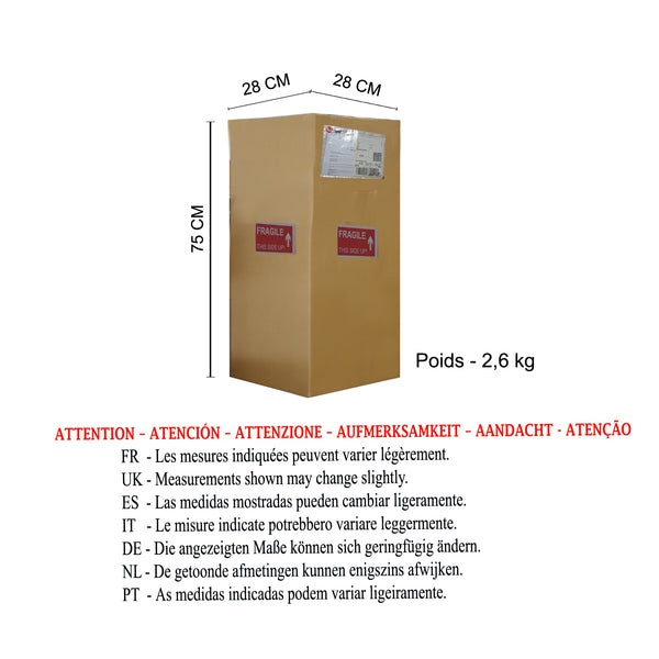 <transcy>Candeeiro pé alto PLEXI 25cm - 1 Luz </transcy>