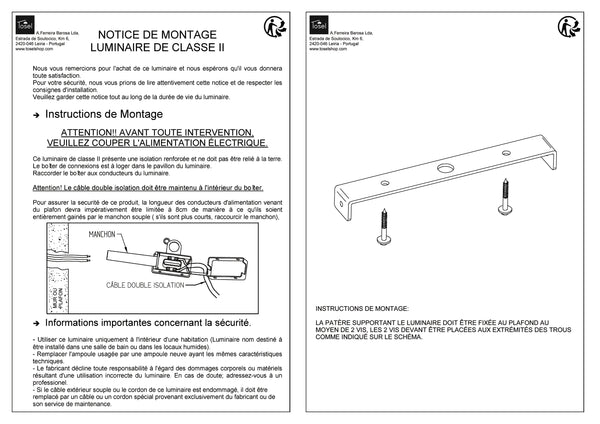 Suspension et plafon Instructions