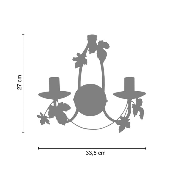 Applique TOURS 33,5cm - 2 Lumière