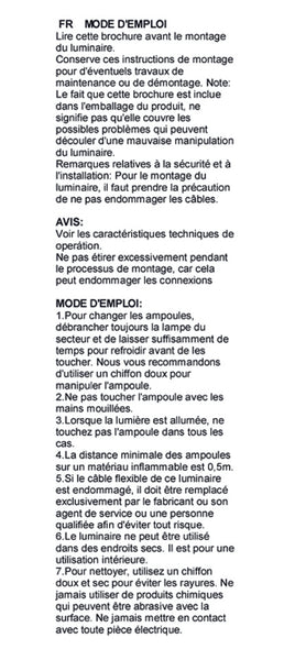 Suspension et plafon Instructions