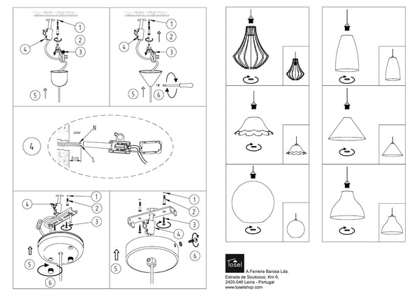 Suspension et plafon Instructions