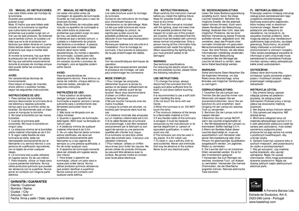 Suspension et plafon Instructions