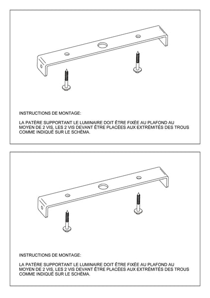 Suspension et plafon Instructions