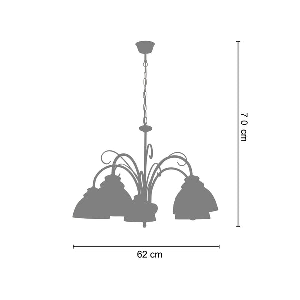 Lustre PAYS DE L'ADOUR  62cm - 5 Lumières