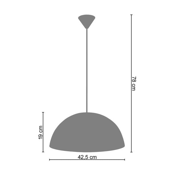 Suspension DEMI-BOULE 42,5cm - 1 Lumière