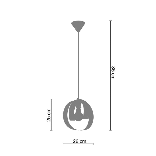 Suspension TOOL 26cm - 1 Lumière