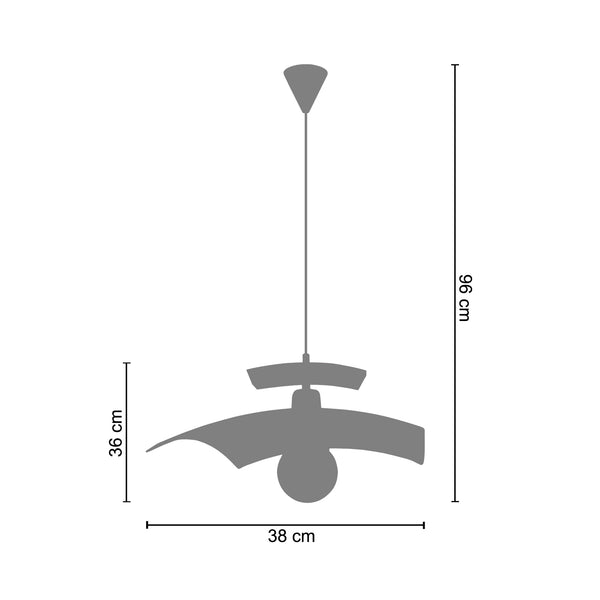 <tc>Suspensão POUTRES CARRÉS  38cm - 1 Luz  </tc>