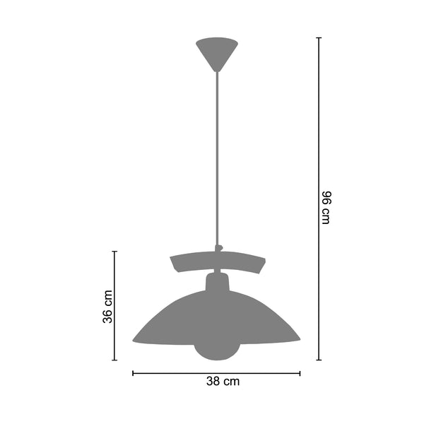 Suspension POUTRES CARRÉS 38cm - 1 Lumière