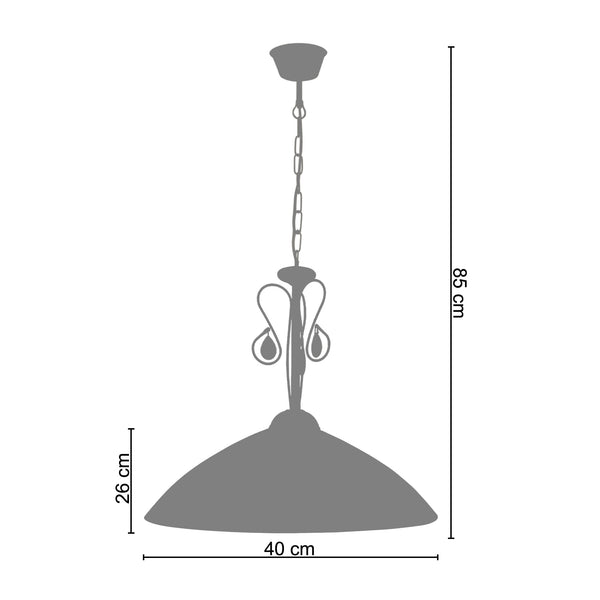 <tc>Suspensão BOURGOGNE  40cm - 1 Luz  </tc>