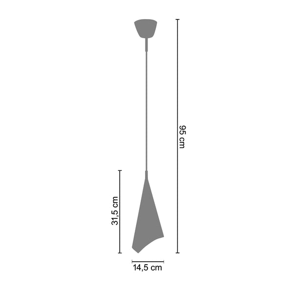 Suspension CHÂTAIGNIER 14,5cm - 1 Lumière