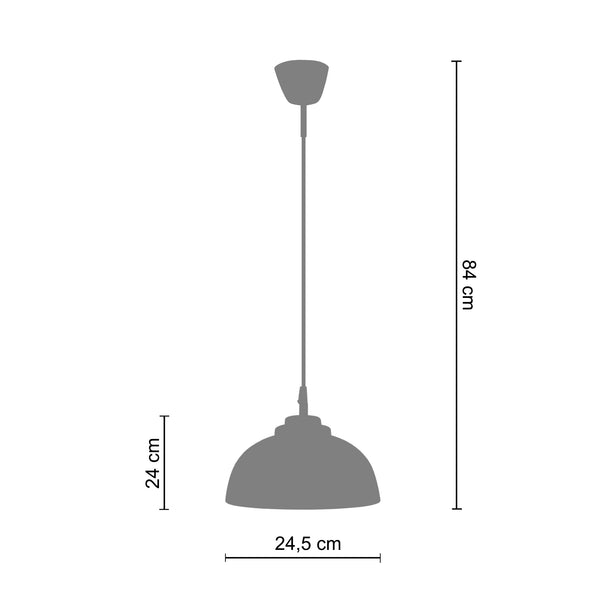 Suspension FLAMANDE 24,5cm - 1 Lumière