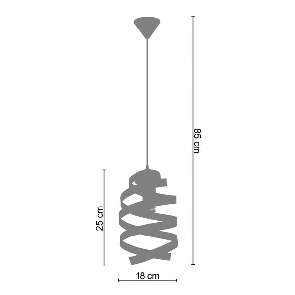Suspension BARBER POLE  18cm - 1 Lumière