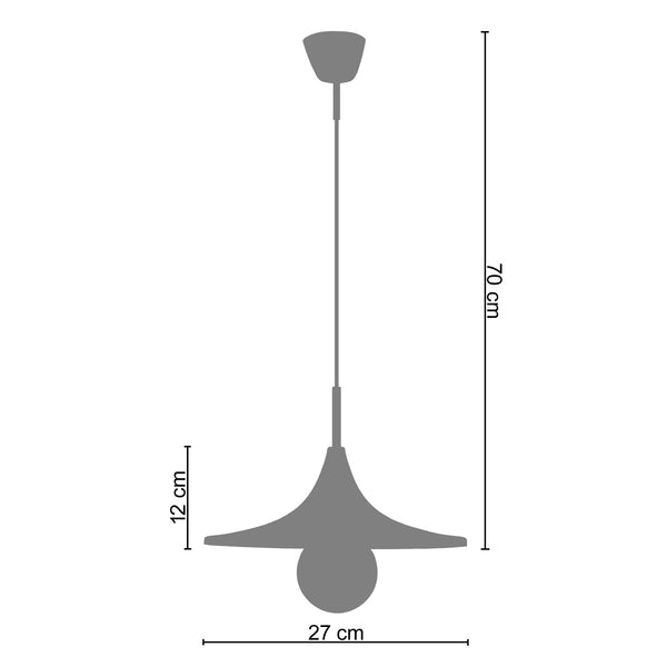 <tc>Suspensão SUÈDOIS  27cm - 1 Luz  </tc>