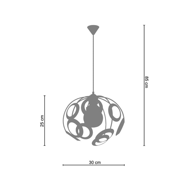 Suspension JUPITER 30cm - 1 Lumière